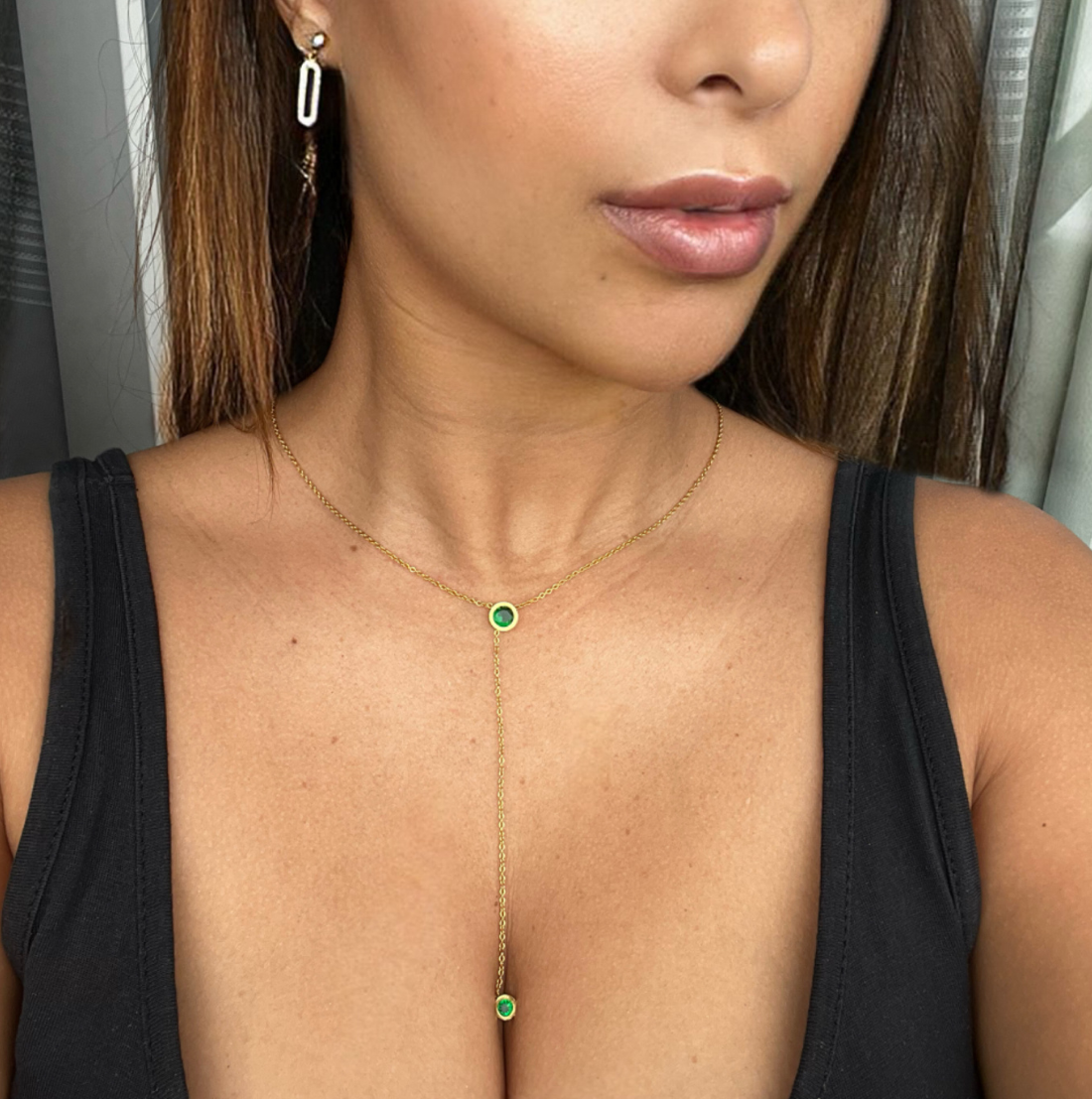 Collier pendant 2 diamant