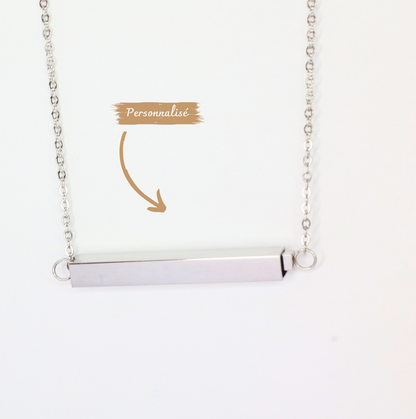 Collier barre personnalisé avec message secret (Copie)