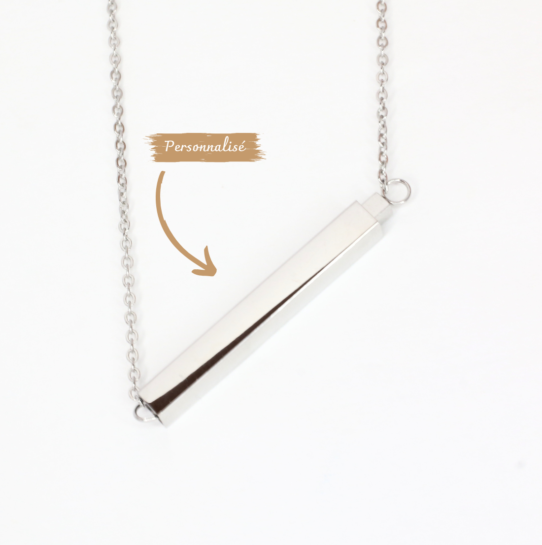 Collier barre personnalisé avec message secret (Copie)