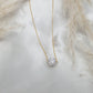 Collier fin en chaîne dorée avec boule argentée DISCO
