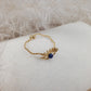 Bague Bohème Ajustable œil Maquillée Bleu - ZAKOUTAA