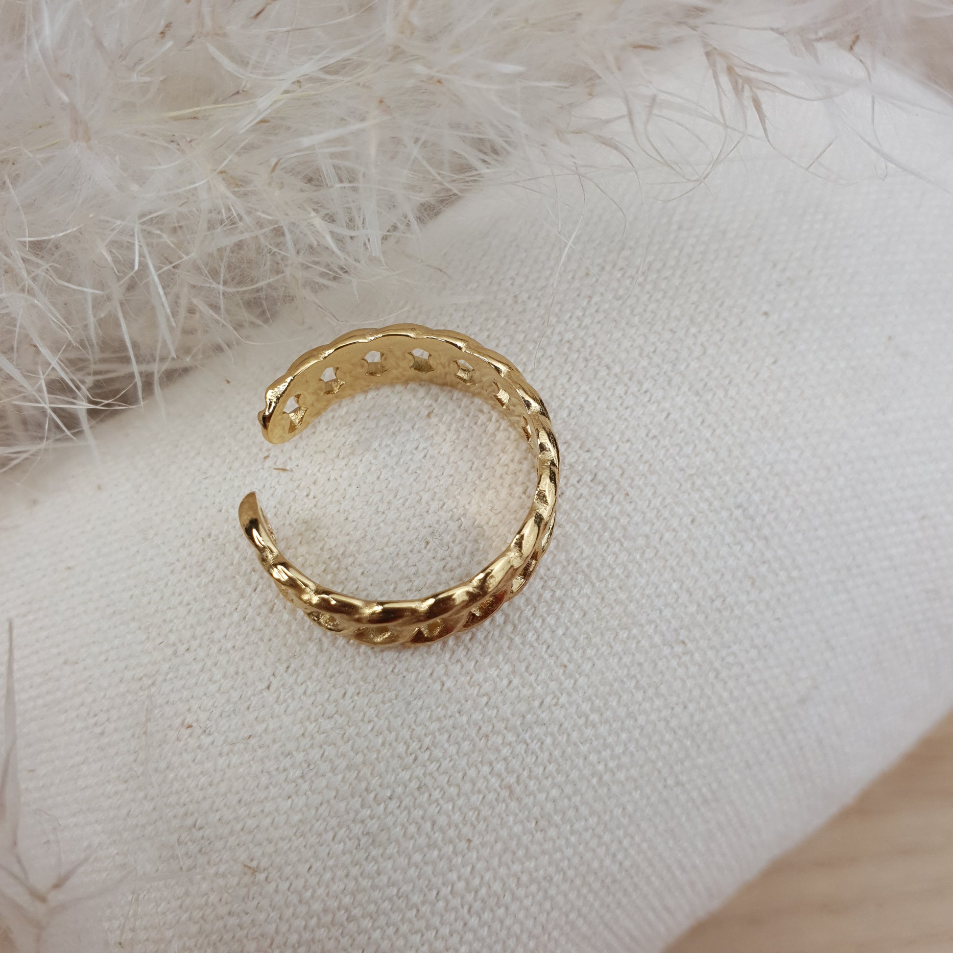 Bague Bohème Ajustable Athéna Dorée - ZAKOUTAA