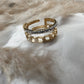 Bague double ajustable en forme de chaîne en acier inoxydable