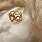 Bague en coeur dorée ajustable en acier inoxydable LOVELY