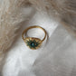 Bague bohème ajustable, rayonnante et dorée en acier inoxydable ZOHER