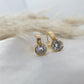 Boucles d'oreilles dorées avec cristaux diamants en acier inoxydable ASTRIDES RéussiteActif