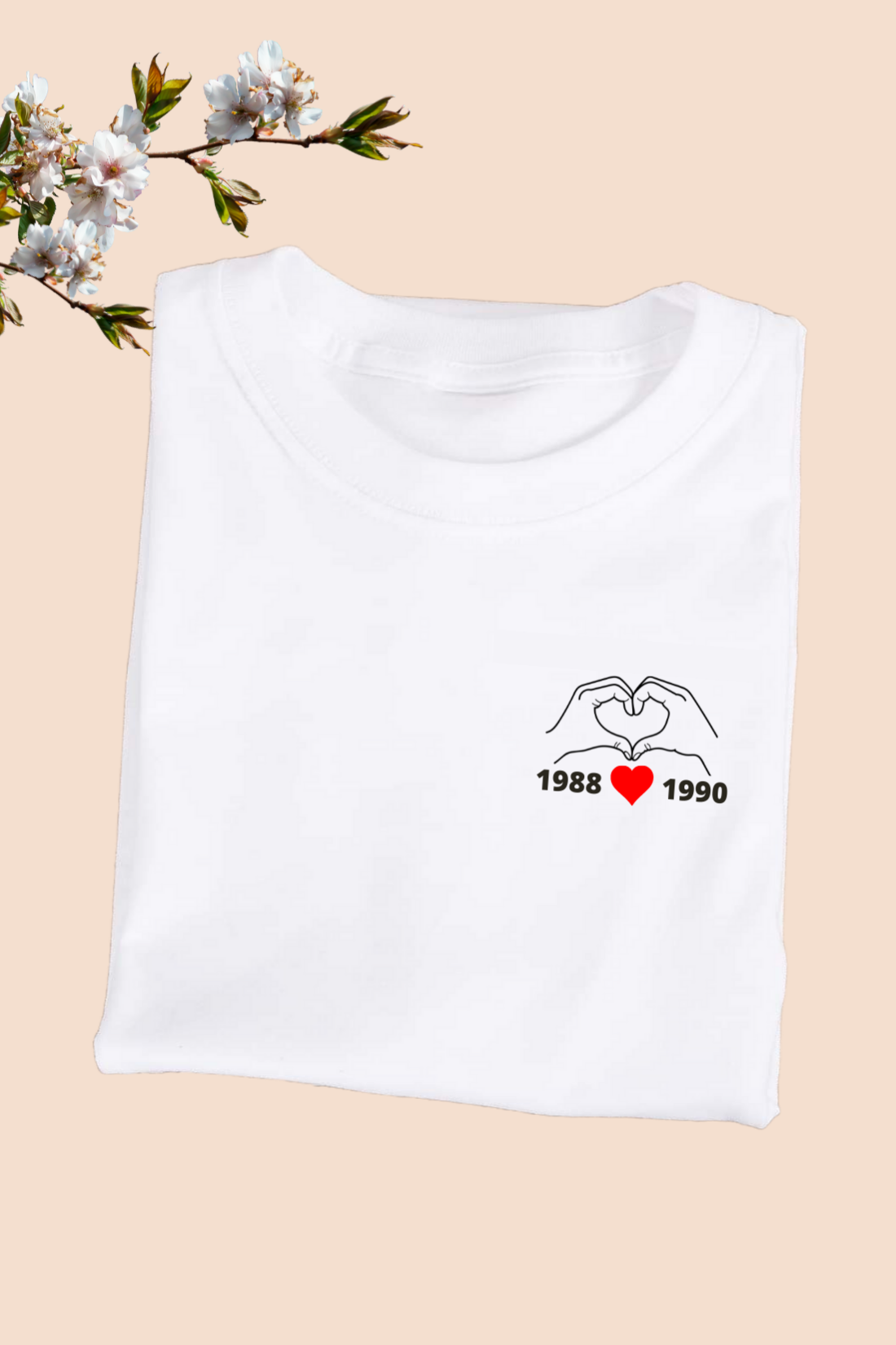 T-Shirt  Date de rencontre personnalisé