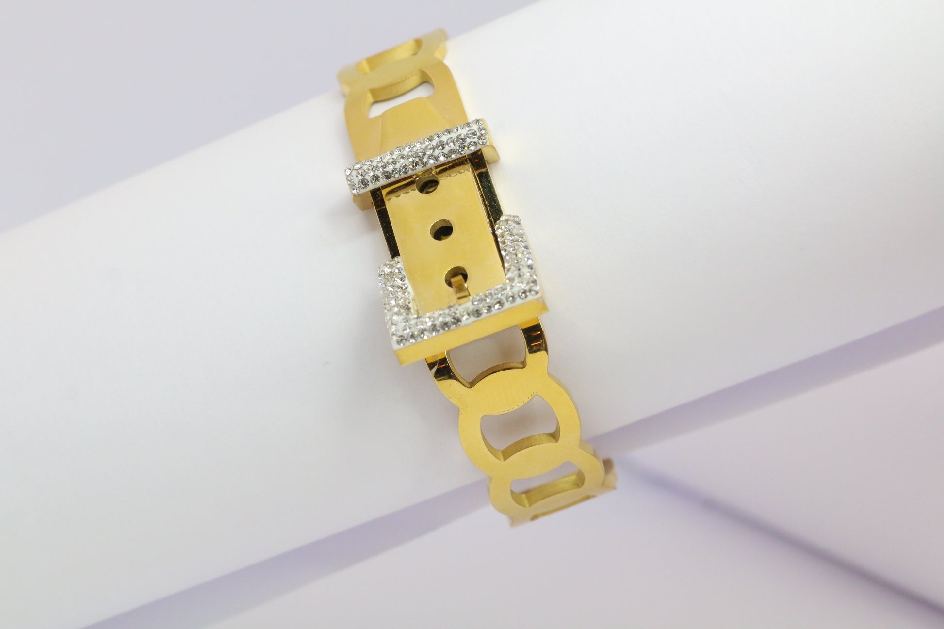 Bracelet Bohème Rigide Ceinture En Strass - ZAKOUTAA
