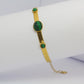 Bracelet bohème avec ses trois pierres verte