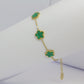 Bracelet doré en émeraude verte acier inoxydable CHANCE