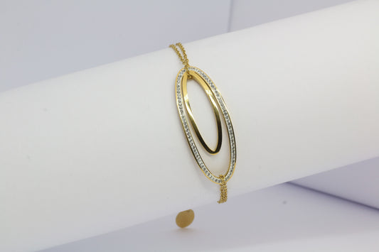 Bracelet double cercle cristal - ZAKOUTAA