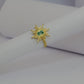Bague dorée ajustable étoile en acier inoxydable