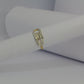 Bague doré ajustable avec strass argenté en acier inoxydable ESTELA
