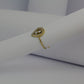 Bague dorée et ajustable avec diamants en acier inoxydable CRYSTAL