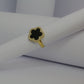 Bague dorée bohème en forme de fleur en acier inoxydable