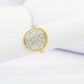 bague ronde avec diamant reglable