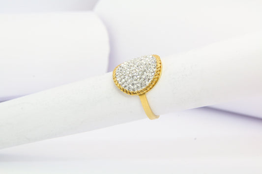 bague ronde avec diamant reglable