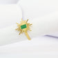 Bague dorée ajustable étoile en acier inoxydable
