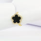 Bague dorée bohème en forme de fleur en acier inoxydable