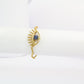 Bague Bohème Ajustable œil Maquillée Bleu - ZAKOUTAA