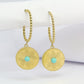 Boucles D'oreilles Bohème zippé Avec Sa Pierre Turquoise 155 - ZAKOUTAA