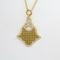 Collier main de fatma  avec strass