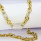 Collier chaînon doré en acier inoxydable ANA