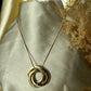 Collier Cercle personnalisé avec 3 Noms - Collier Disque- Collier Bague Russe pour Maman En Acier Inoxydable