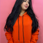 Robe Sweat à capuche orange