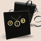 Parure en acier inoxydable collier et boucle d'oreille