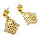 Boucle d’oreille main de fatma en acier inoxydable