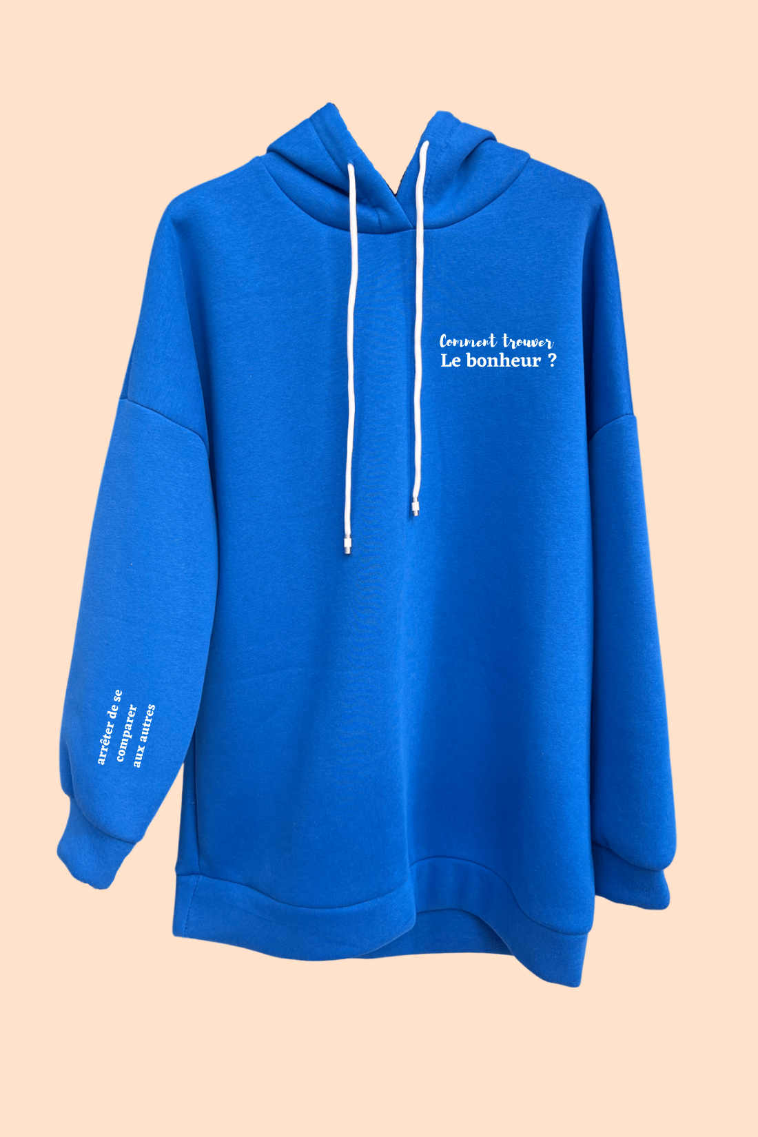 Copie de Sweat à capuche bleu électrique royal blue/bleu roi femme