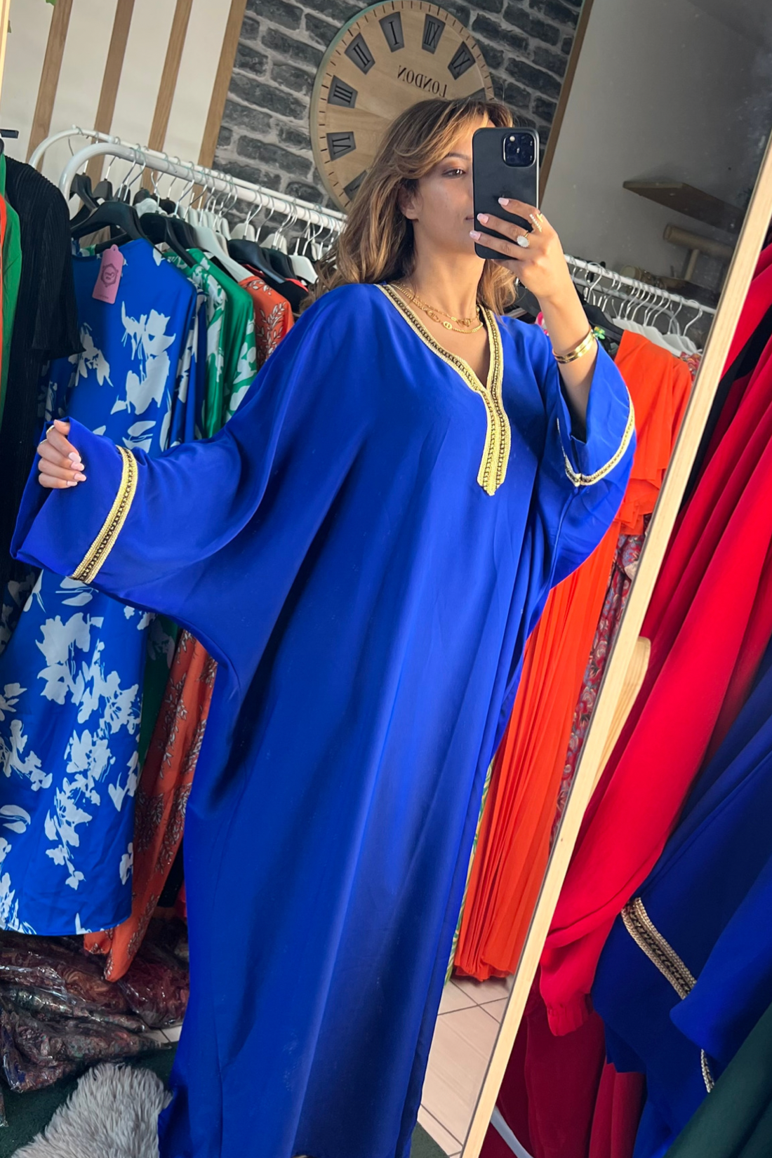 abaya bleu electrique