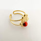 Bague main de fatma perle Bordeaux