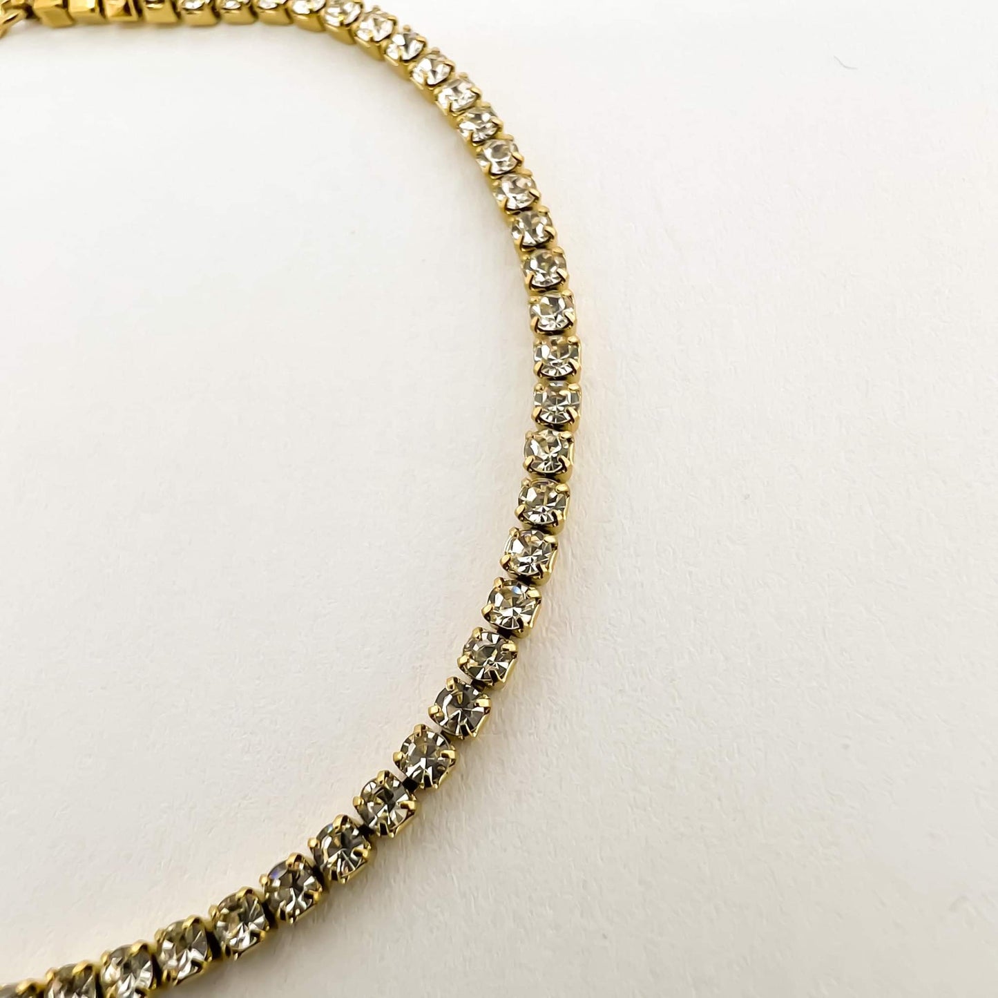 Bracelet strass doré femme